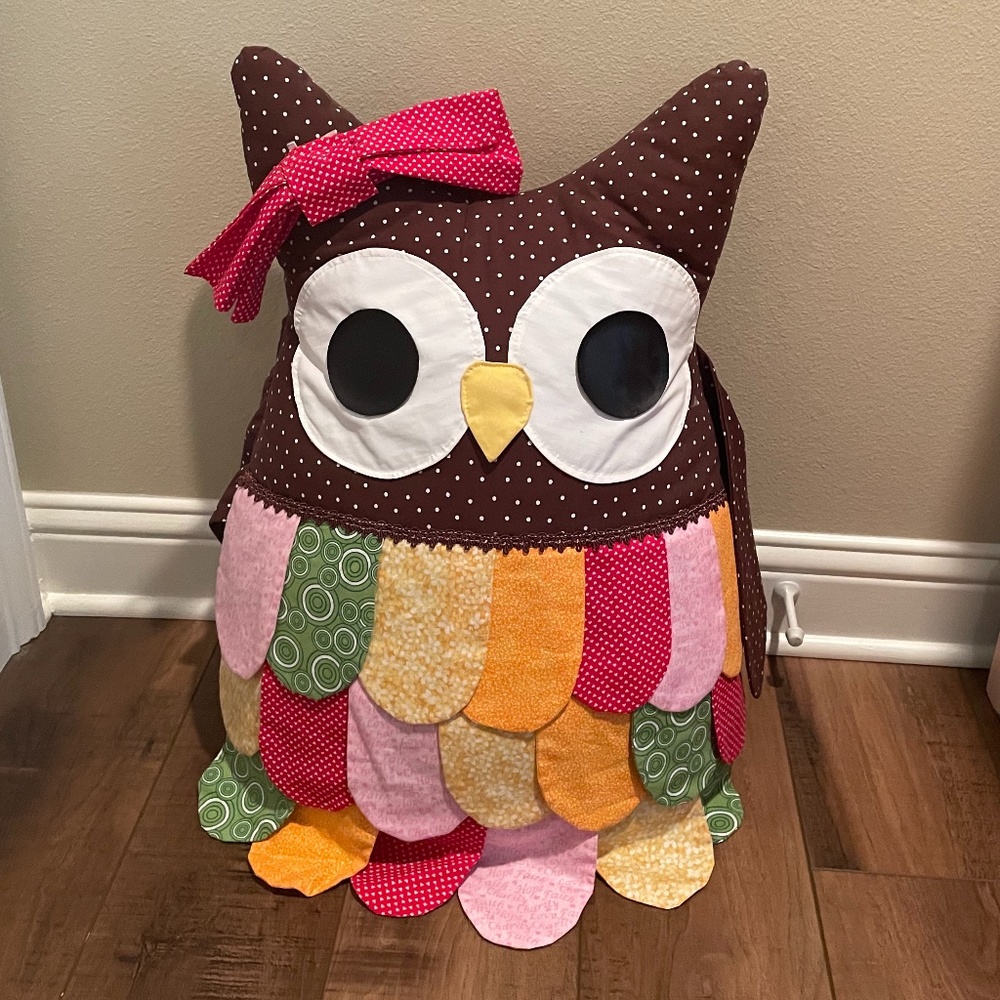 Pillow - Large Multi Colored Owl